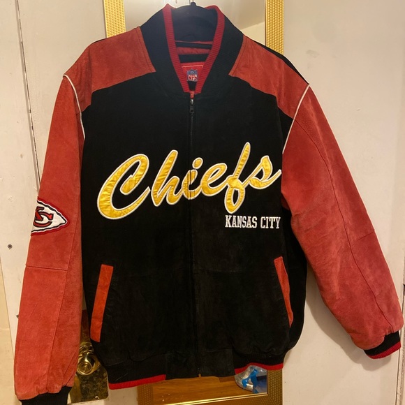 NFL Jackets & Coats Kansas City Chiefs Suede Jacket Redblk Medium